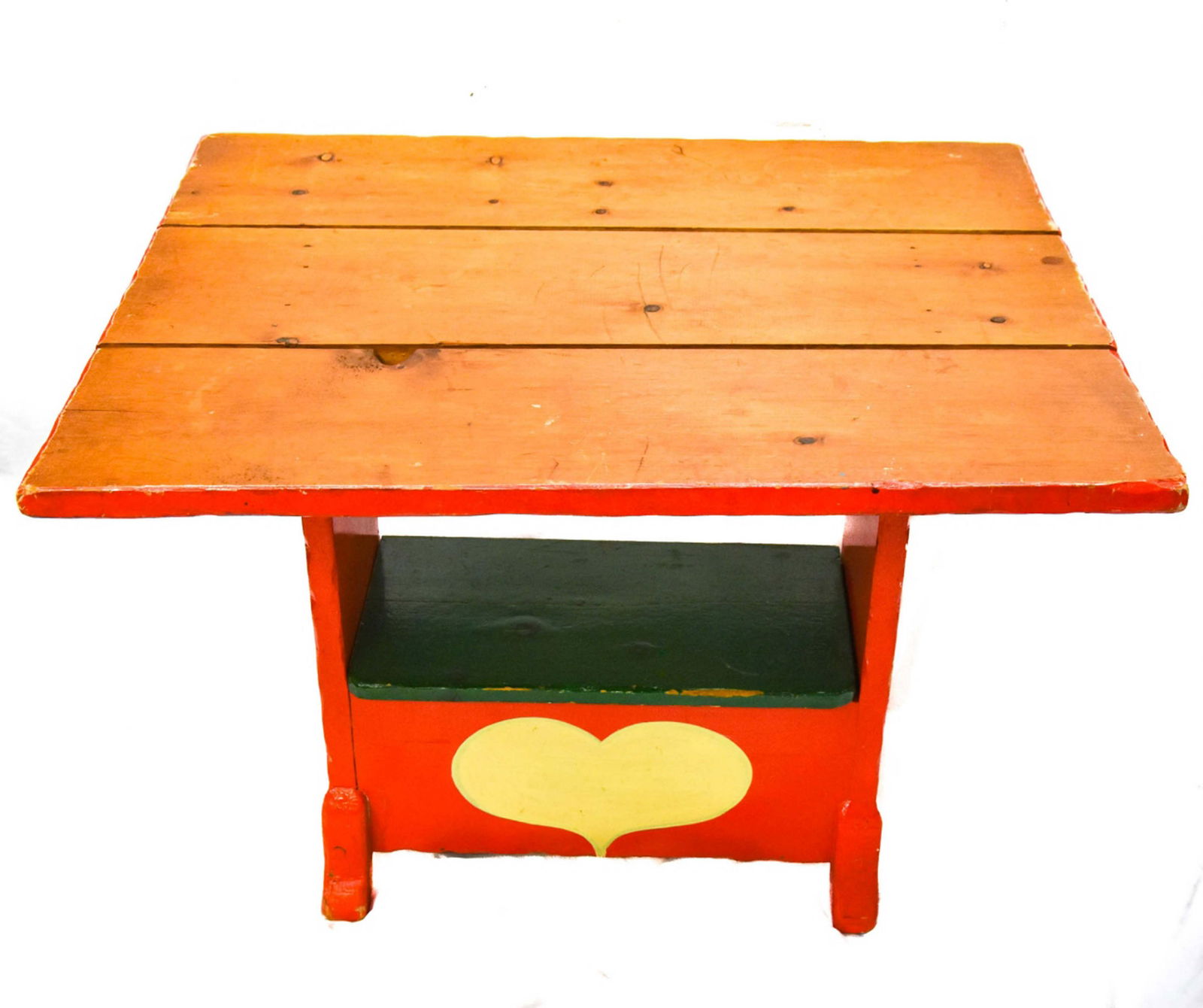 Vintage Hand Painted Folk Art Flip Top Table (1 of 7)