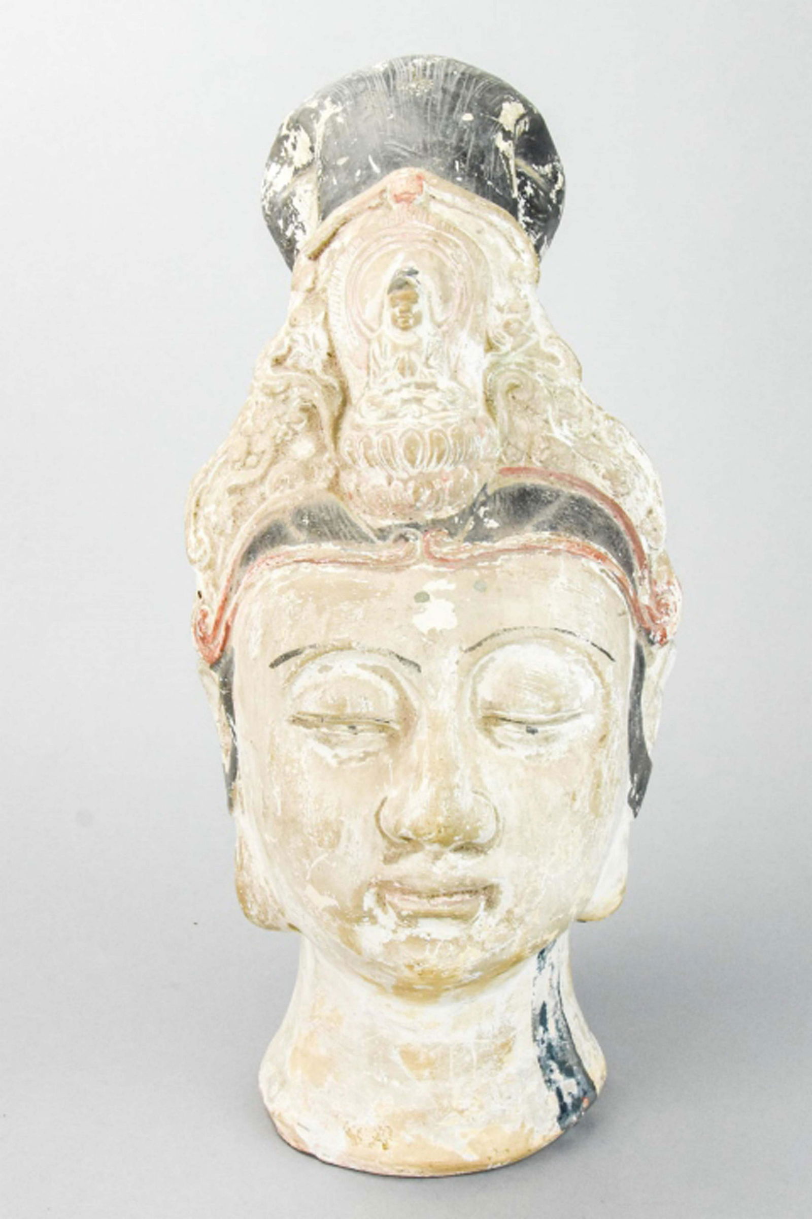 Chinese Ceramic Polychrome Bust of Guanyin (1 of 9)
