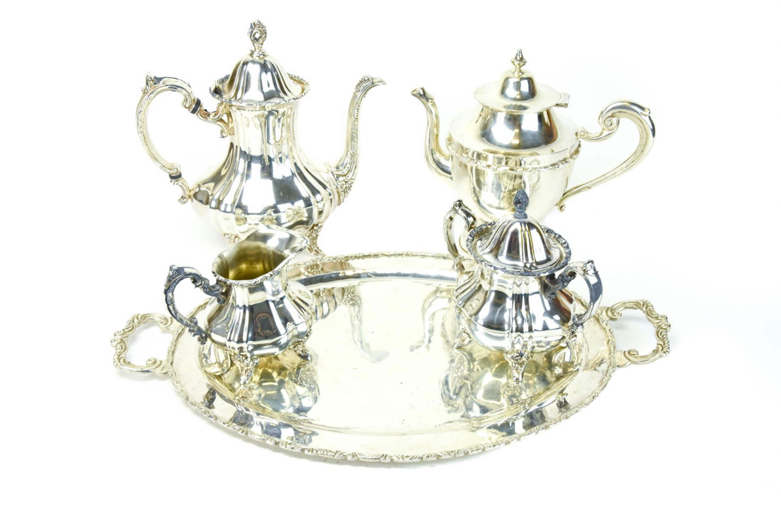 Assembled Silverplate Tea Set Including Poole (1 of 8)