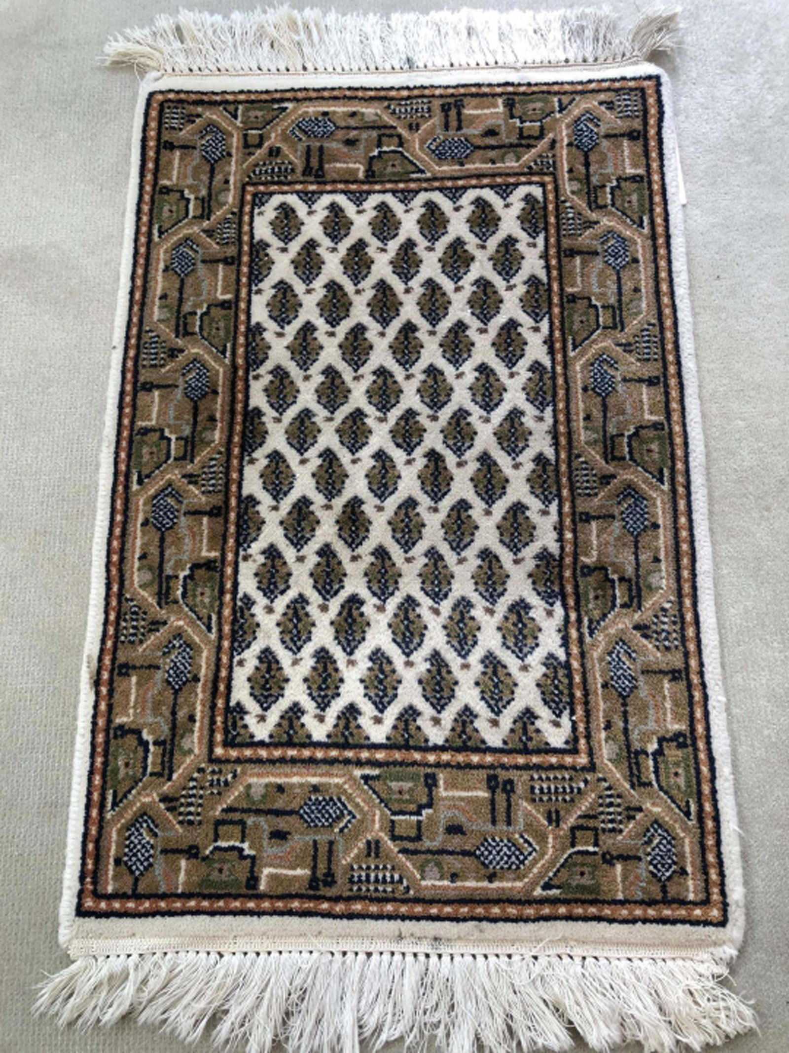 Hand Knotted Bokara Style Area Carpet (1 of 4)
