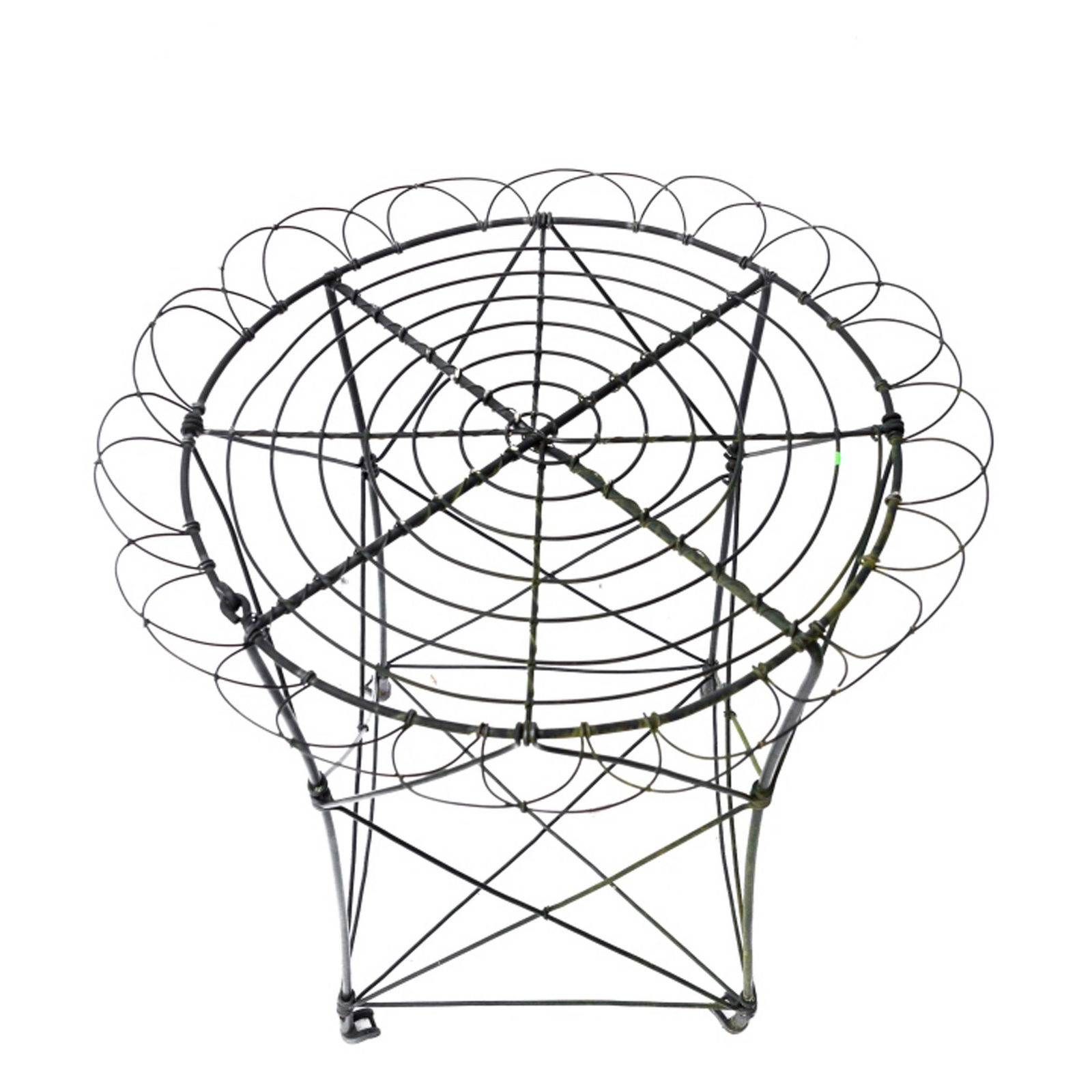 Wrought Iron Spiral Top Side Table w Reticulated (1 of 5)