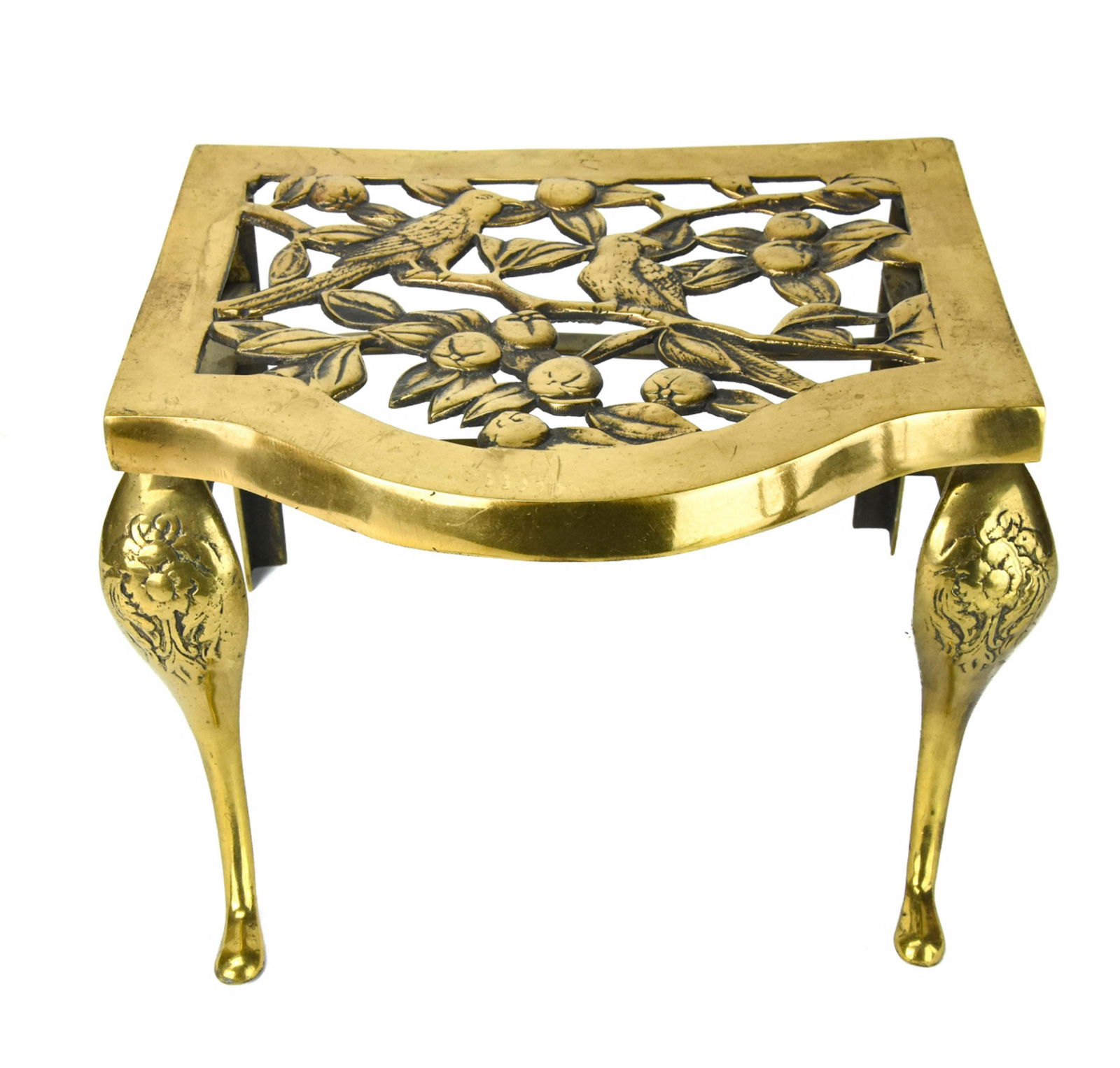 Vintage Brass Arts & Crafts Style Fireplace Trivet (1 of 6)