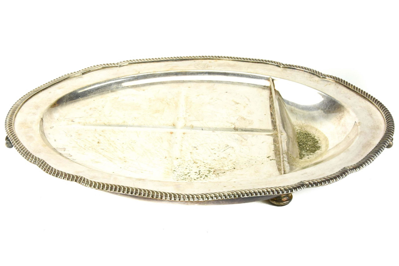 Antique English Silver Plate Warming Handled Tray (1 of 10)
