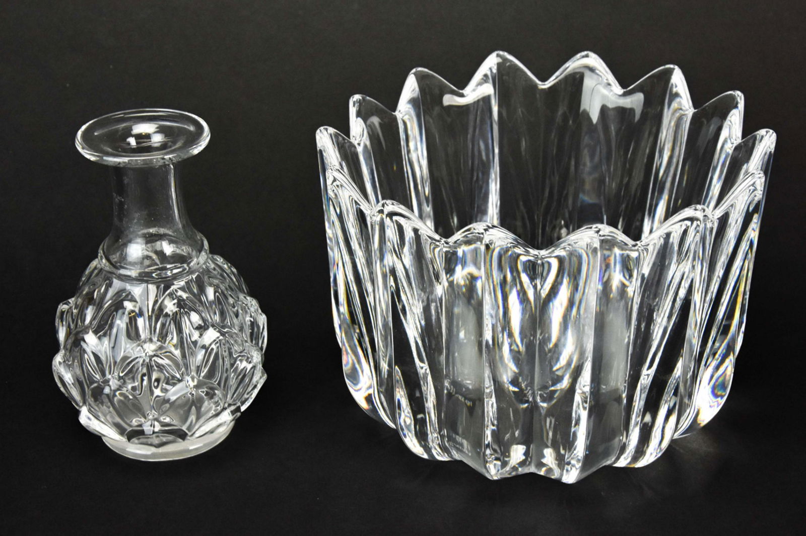 Signed Baccarat Vase and Orrefors Bowl (1 of 10)