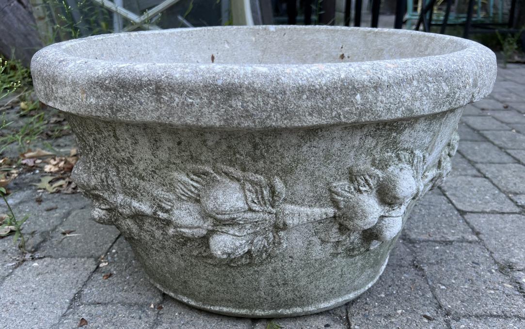 Neo Classical Motif Cast Stone Garden Pot (1 of 4)