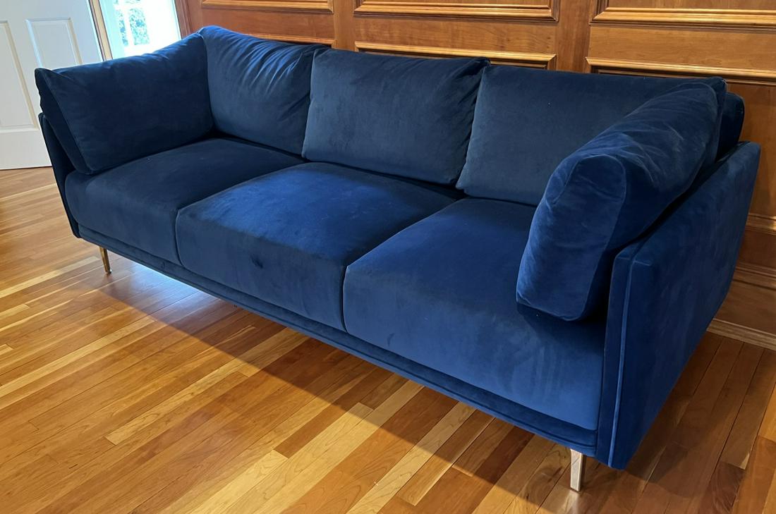 Blue Velvet Sofa
