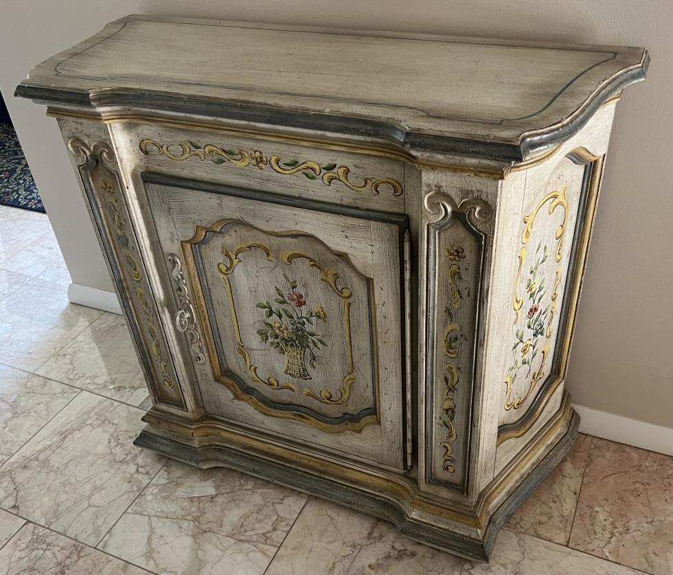French Rococo Style Hand Painted & Carved Console (1 of 5)