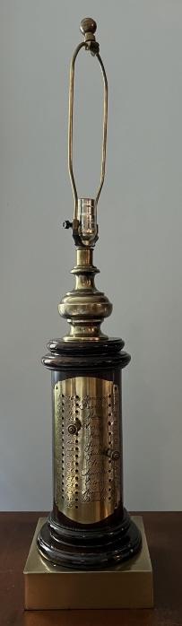 Antique Calendar Mounted as a Table Lamp (1 of 3)