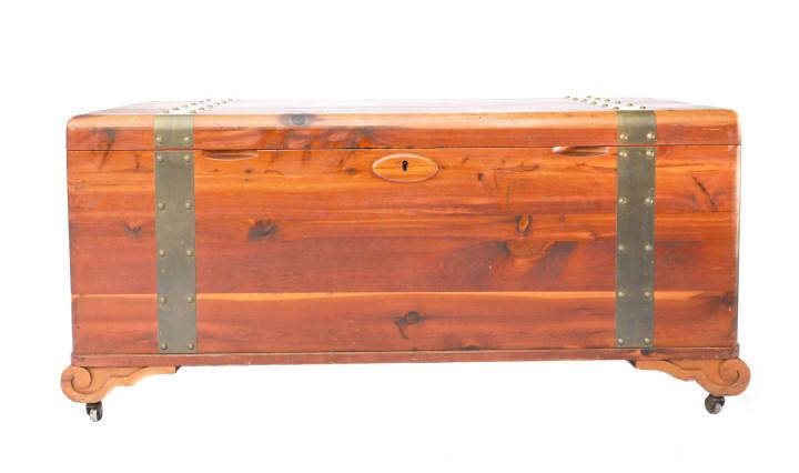 Cedar Blanket Chest with Brass Hardware (1 of 7)