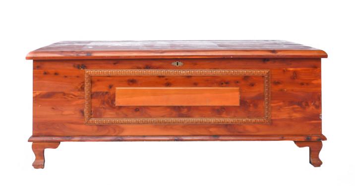 Cedar Blanket Chest: Cedar Blanket Chest. Measures 19 inches x 48 inches x 20 inches.