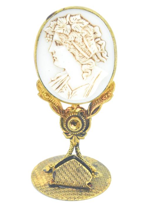 Antique Ormolu & Cameo Place Card Holder Stand (1 of 8)