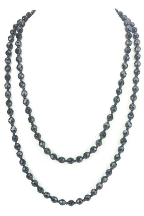 Vintage Faceted French Jet Art Deco Style Necklace (1 of 6)