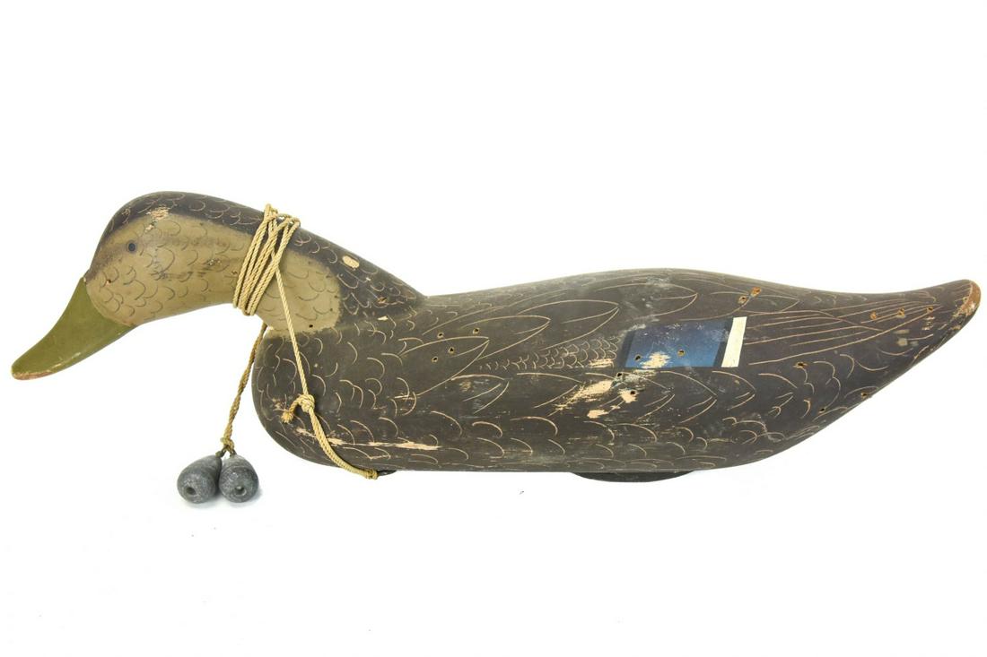 Vintage Duck Decoy Black Duck Swimmer Bryan Bodt (1 of 9)