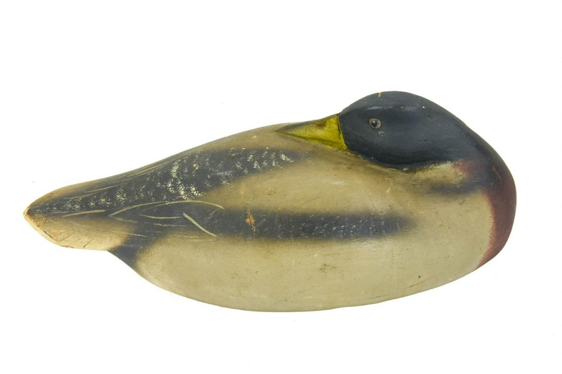 Vintage Wildfowler Sleeping Mallard Drake Decoy (1 of 8)