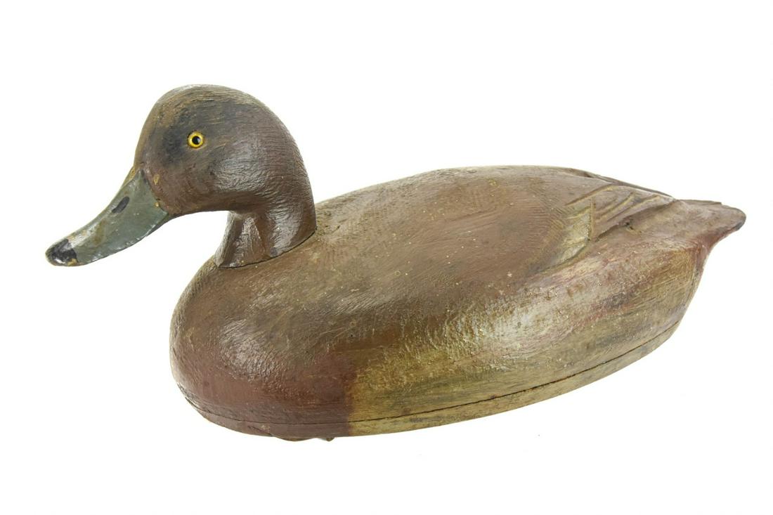 Antique Duck Decoy Redhead Hen by Ben Schmidt (1 of 7)