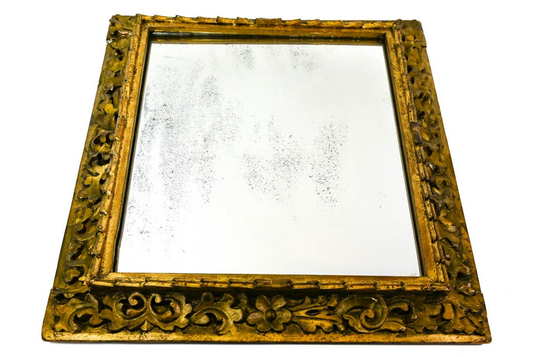 Antique Hand Carved Baroque Style Frame w  Mirror (1 of 8)