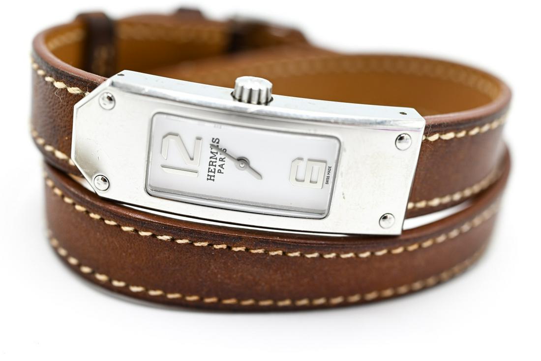 Hermes Paris Ladies Watch w Leather Wrap Band (1 of 6)