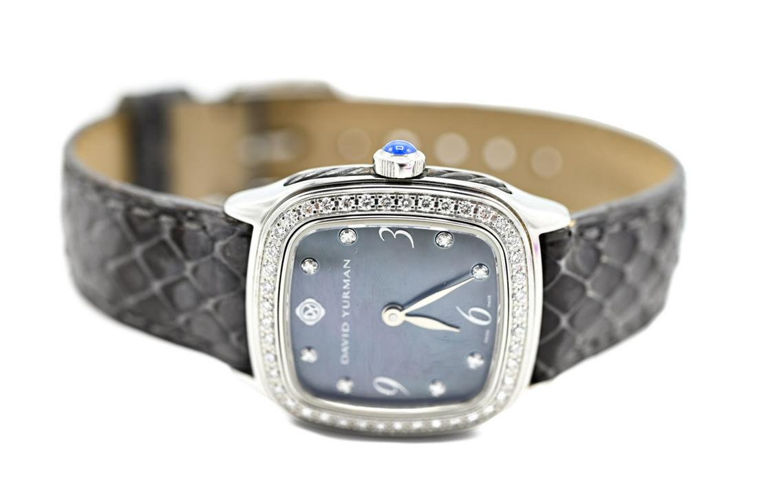 David Yurman Diamond Set Ladies Watch w Leather (1 of 8)