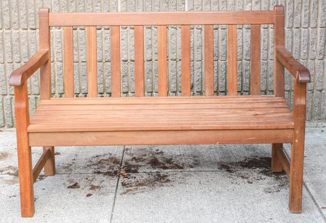 Windsor Design Teak Outdoor Patio Slat Back Bench (1 of 10)