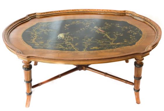 English Regency Chinoisserie Painted Coffee Table (1 of 7)