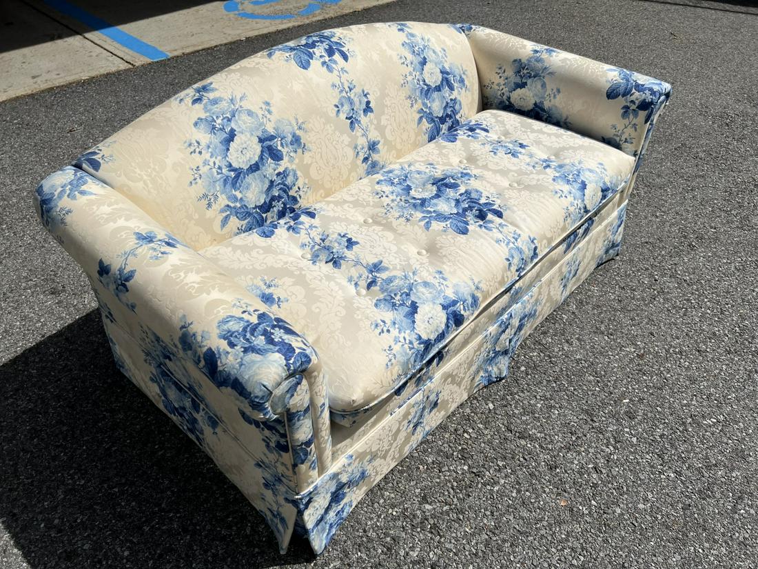 Custom Upholstered Chintz Floral Fabric Sofa (1 of 5)