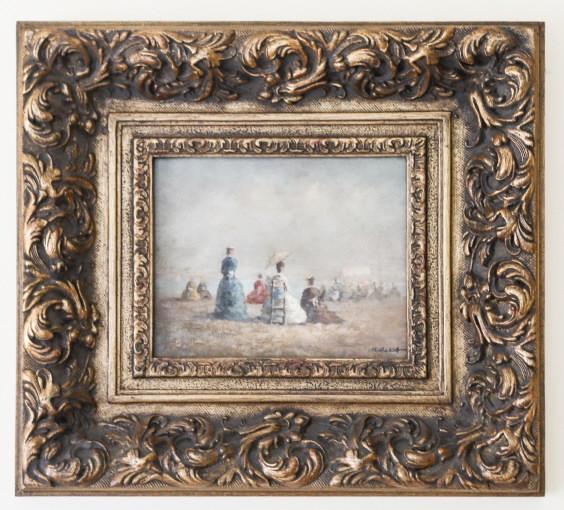 Antique Impressionist Oil Painting French Seaside (1 of 5)