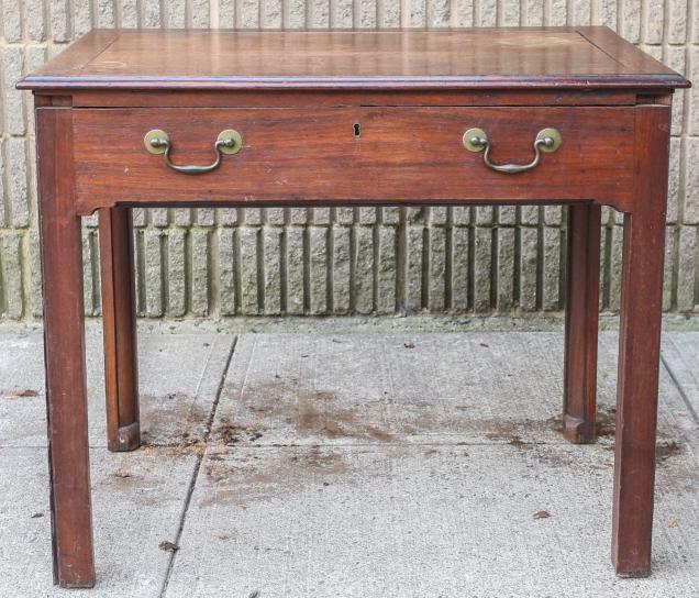 Antique English Campaign Style Writing Desk (1 of 9)