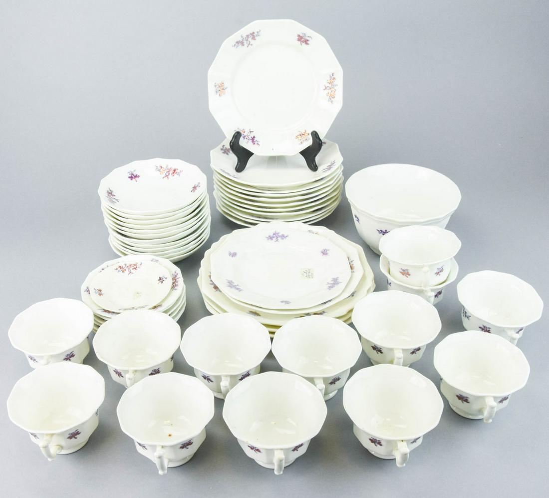 19th C Chelseaware Lavender Luster Partial Service (1 of 8)