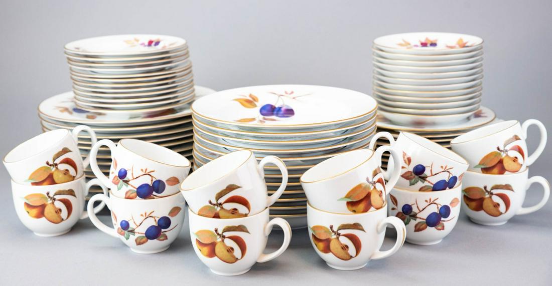 Royal Worcester Evesham Porcelain Service for 12 (1 of 7)