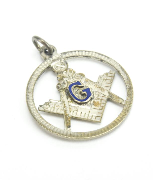 Antique Gold Filled & Enamel Masonic Pendant (1 of 4)