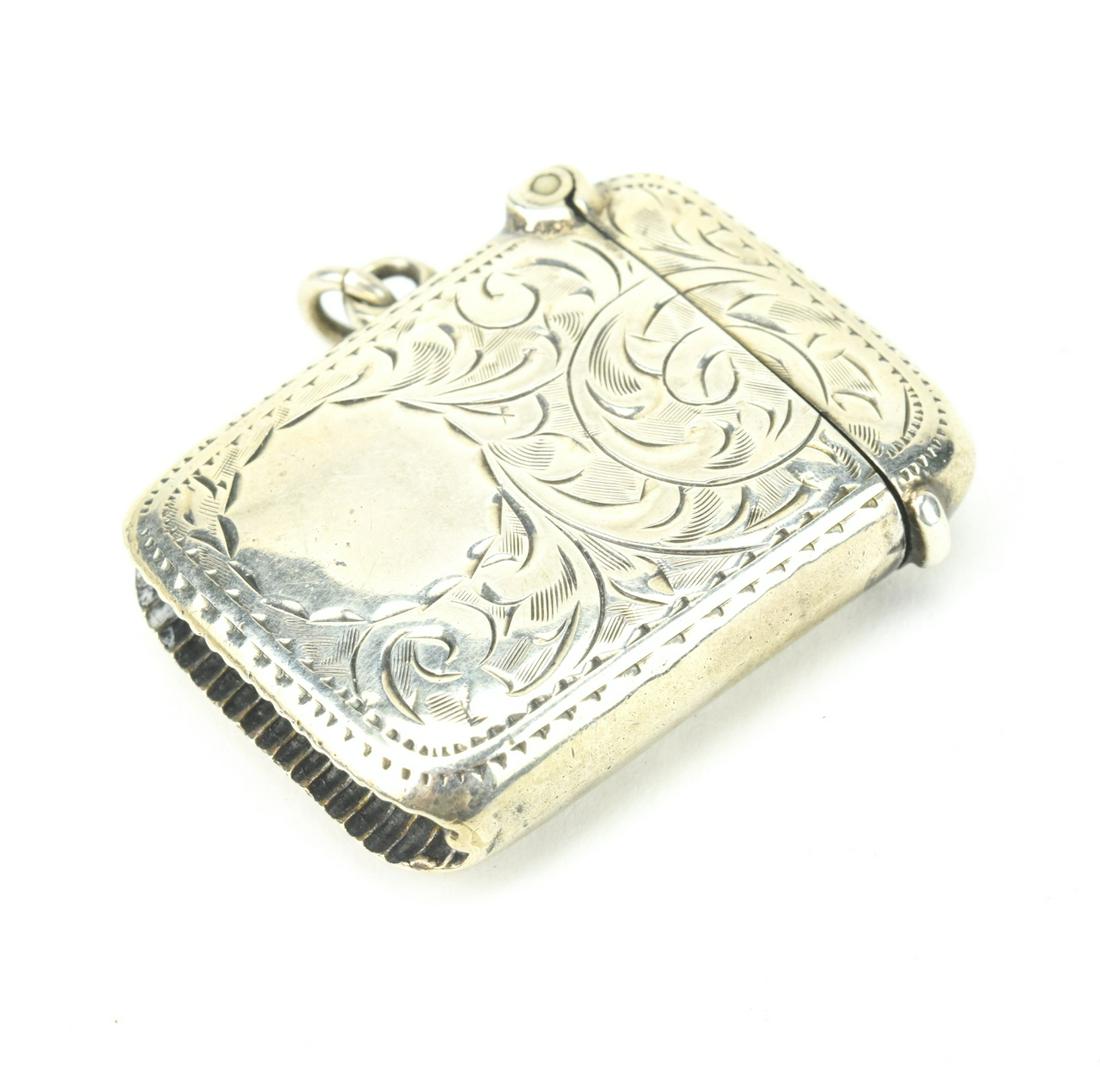 Antique English Sterling Silver Vesta Case Locket (1 of 7)