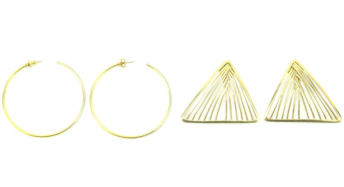 Two Pairs of Vintage Gold Plated Earrings (1 of 9)