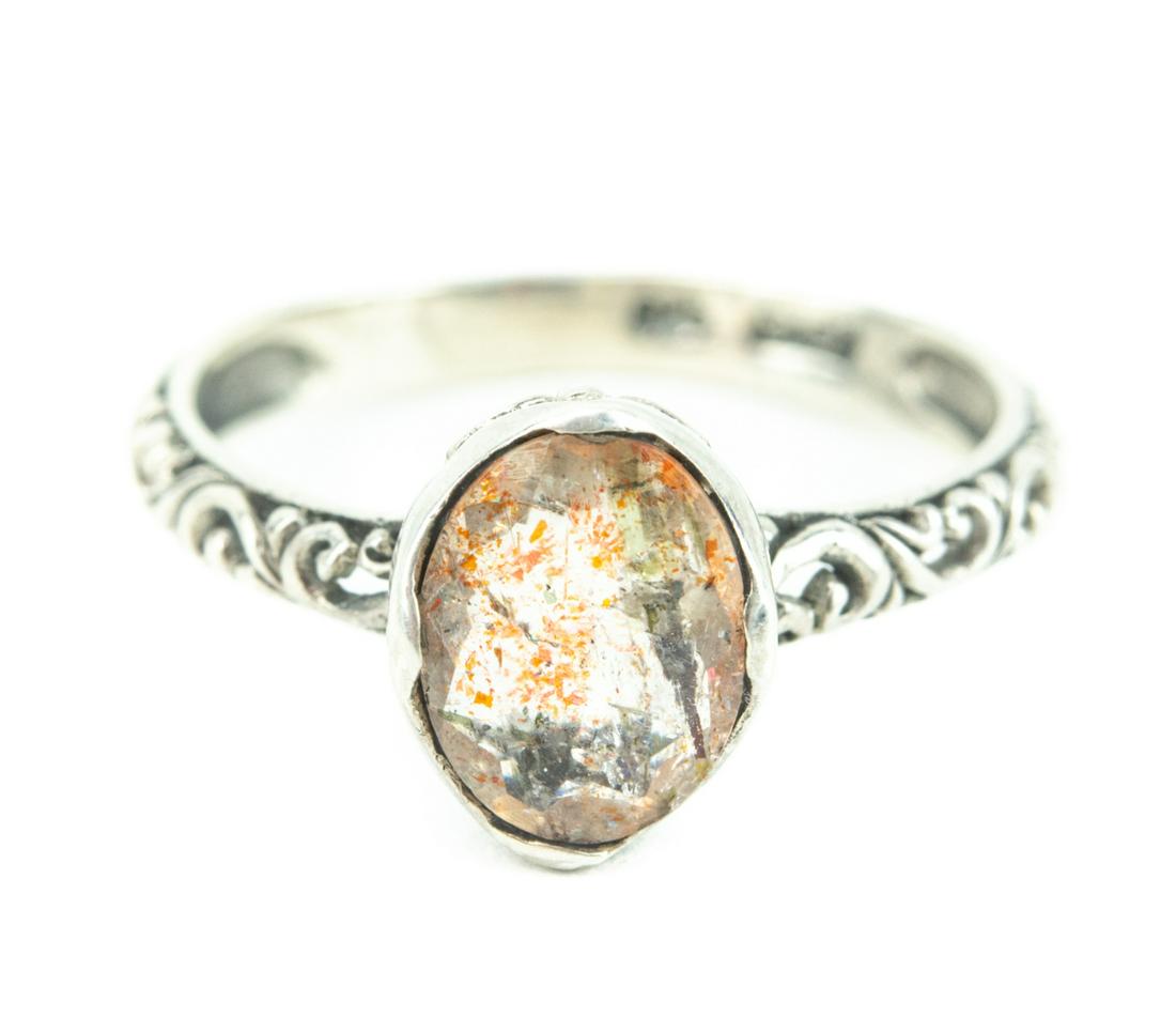 Sterling Silver Bezel Set Solitaire Ring (1 of 6)