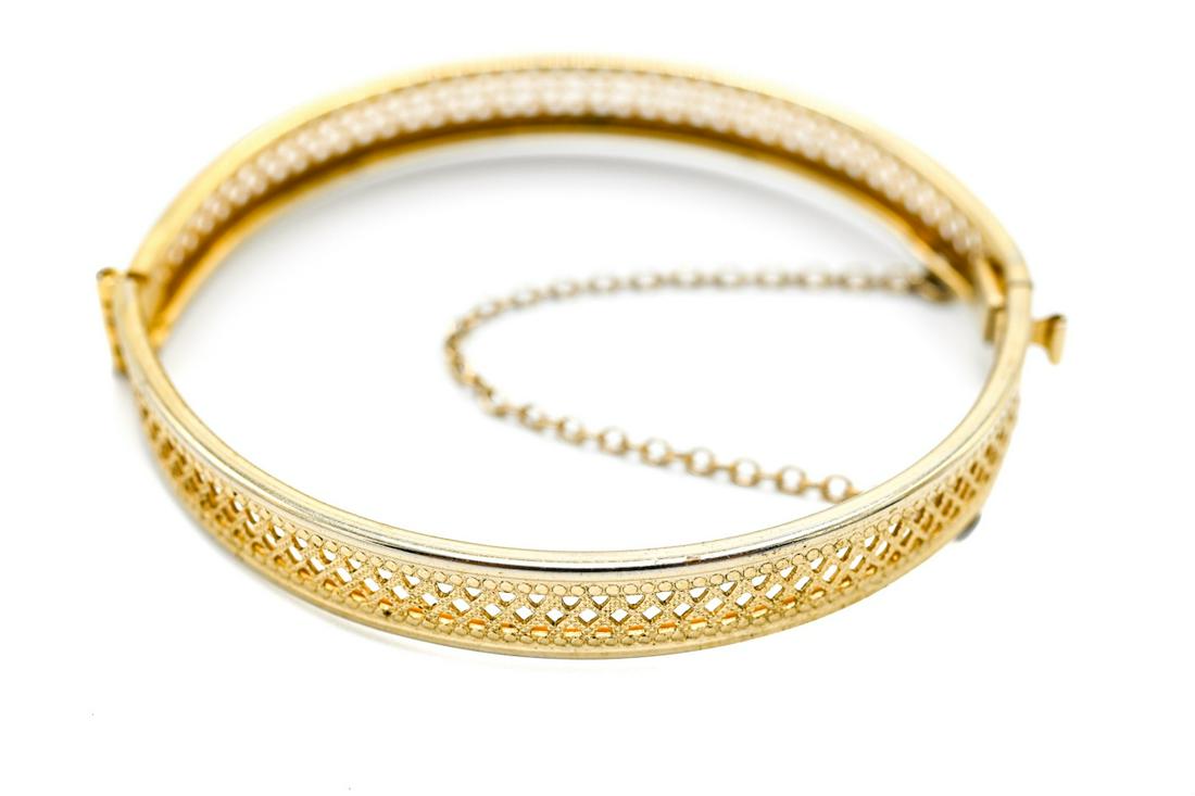 Vintage Gold Filled Hinged Bangle Bracelet (1 of 7)