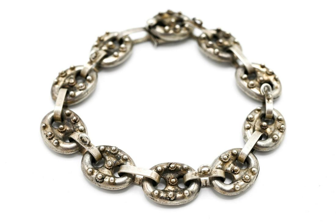 Antique Sterling Etruscan Revival Charm Bracelet (1 of 6)