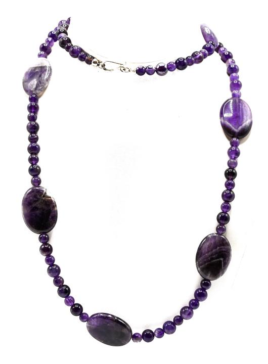 Sterling Silver & Amethyst Beaded Necklace Strand (1 of 5)