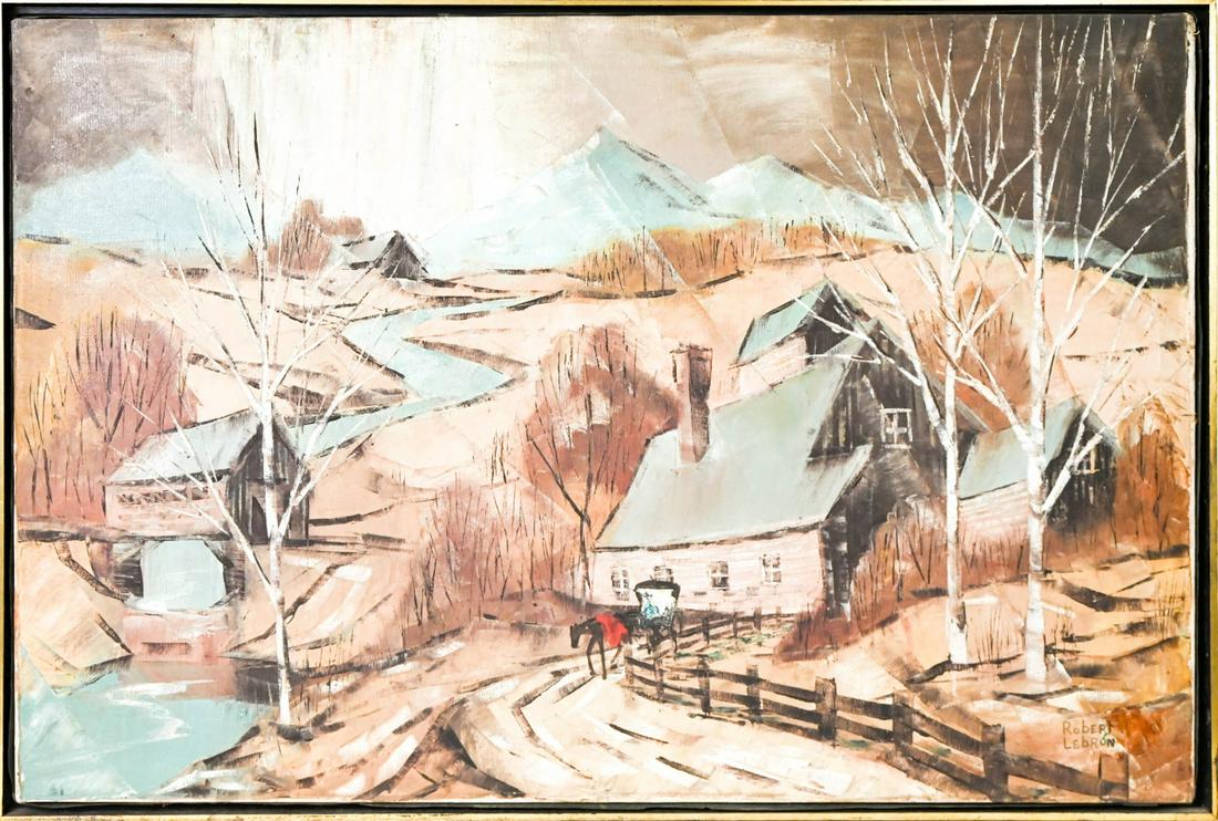 Robert Lebron Oil Painting on Canvas Country Road (1 of 8)