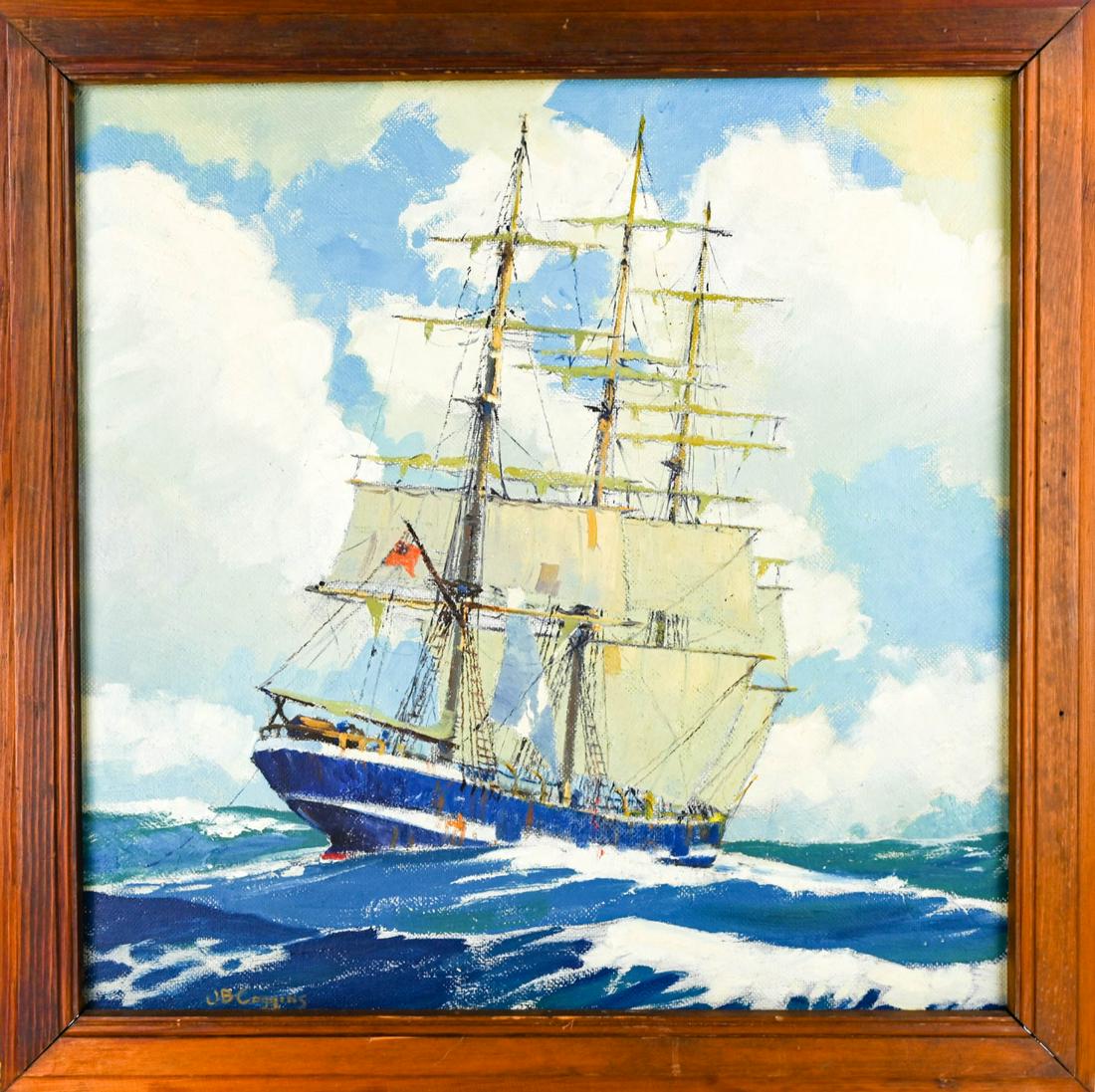 Jack Coggins Oil Maritime Painting of Schooner (1 of 7)