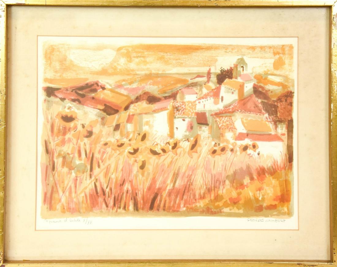 Georges Lambert French Countryside Lithograph (1 of 9)