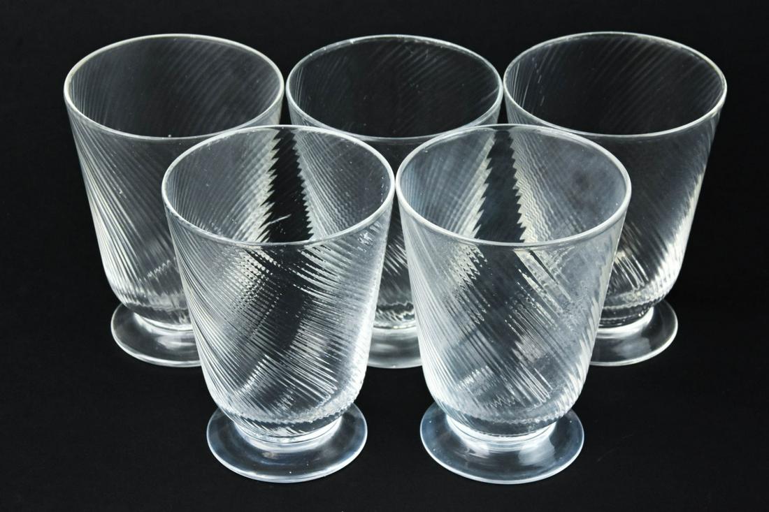 Juliska Signed Hand Blown Short Stem Swirl Glasses (1 of 6)