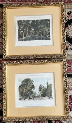Pair of Custom Framed French Landscape Prints (1 of 3)