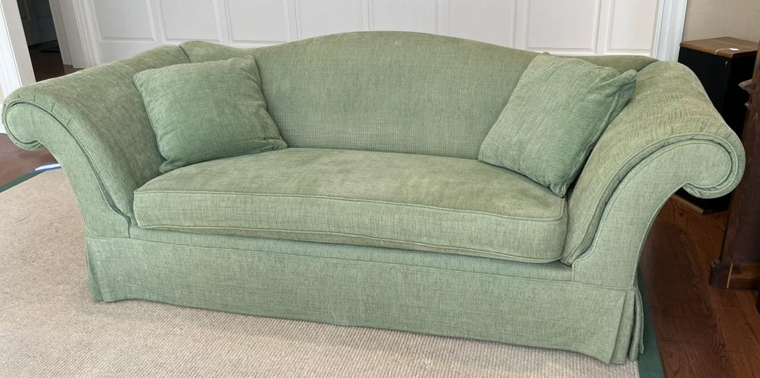 Custom Upholstered Green Tone Sofa (1 of 4)