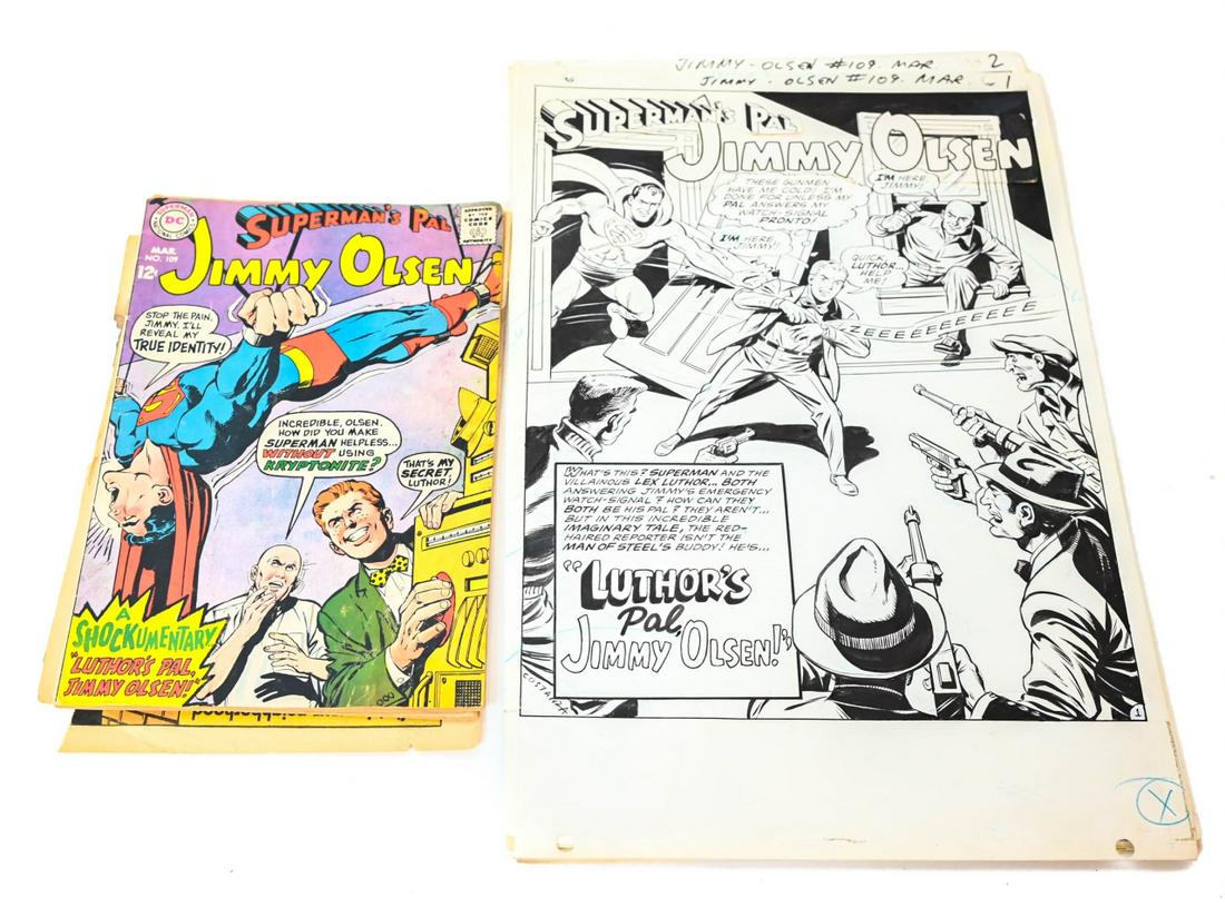 Superman Comic & Costanza Original Inked Pages (1 of 6)