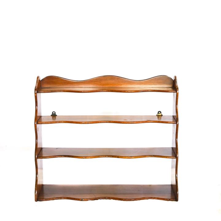 Antique Carved Cherry Hanging Plate Rack (1 of 7)