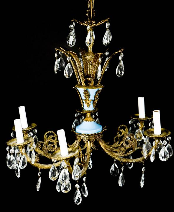 6 Lights Bronze Neoclassical Style Chandelier (1 of 6)
