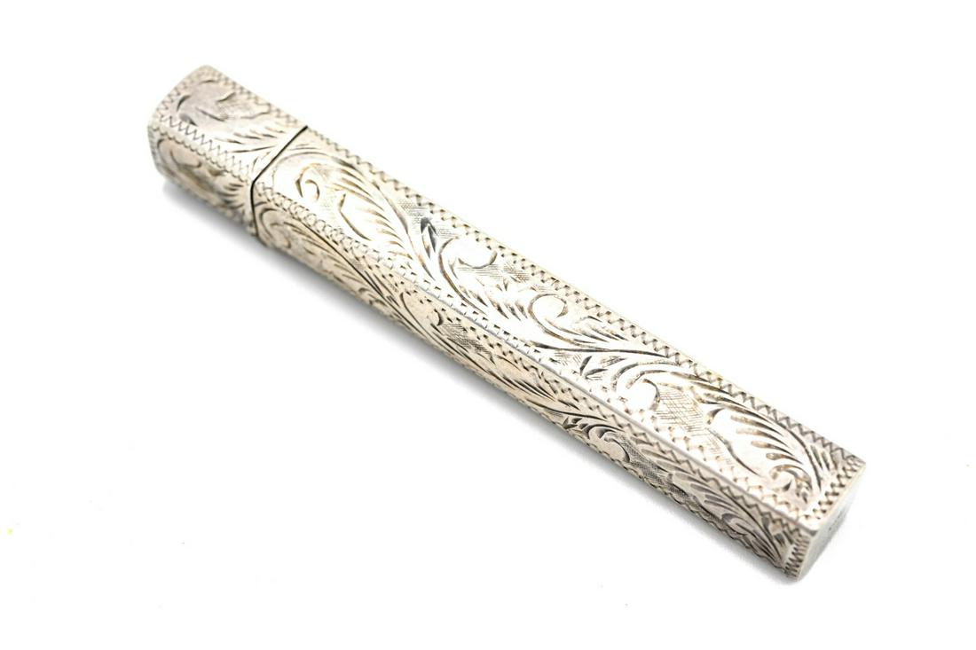 Antique Italian Sterling Silver Sewing Needle Case (1 of 9)