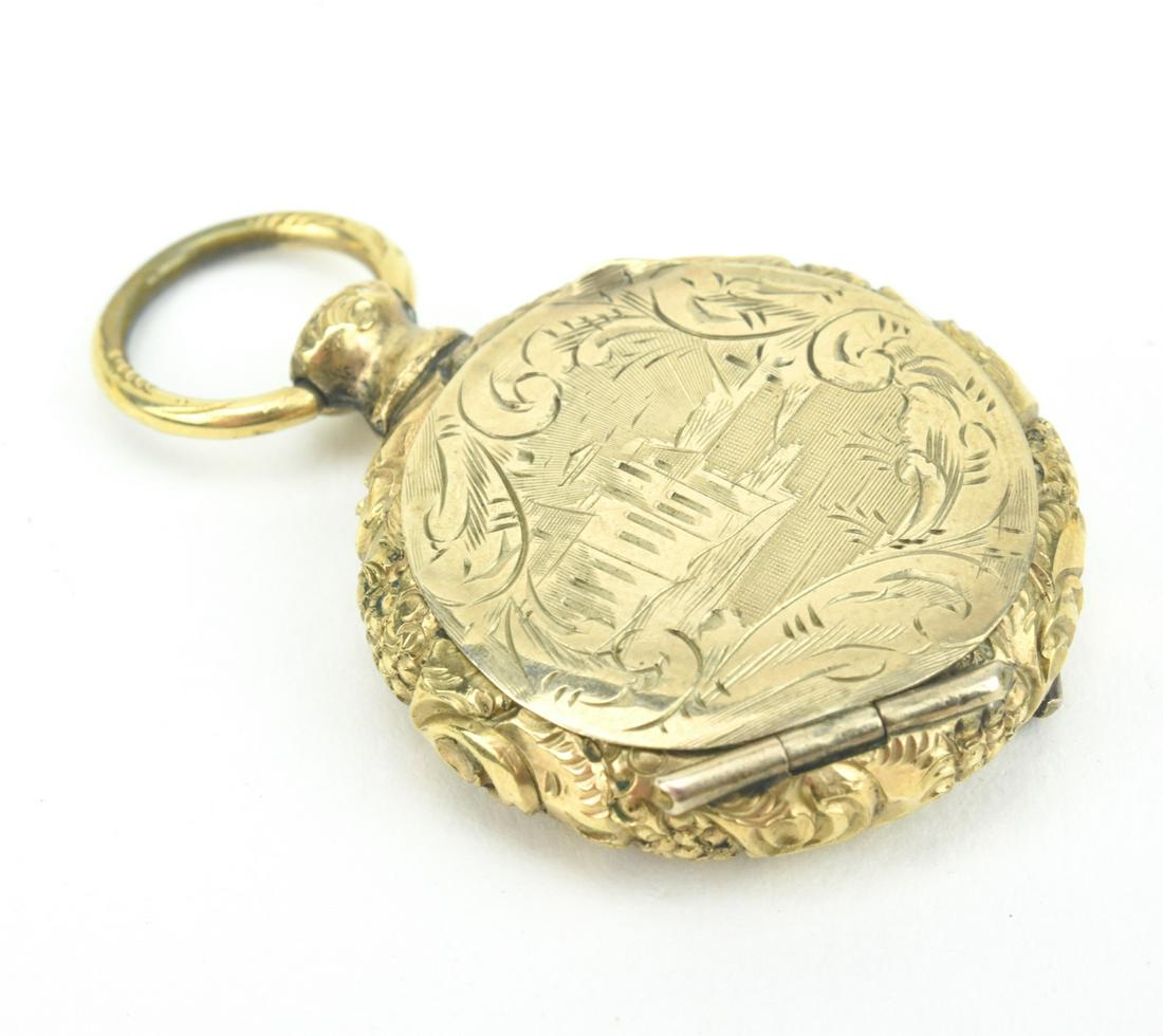 Antique 19th C Gold Front & Back Locket Pendant (1 of 7)