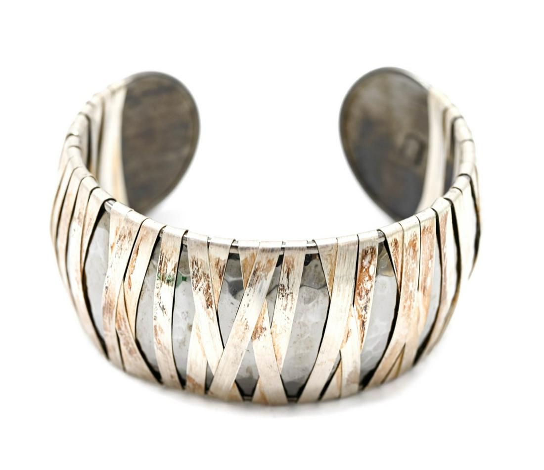 Italian Sterling Silver Wrap Design Cuff Bracelet (1 of 6)