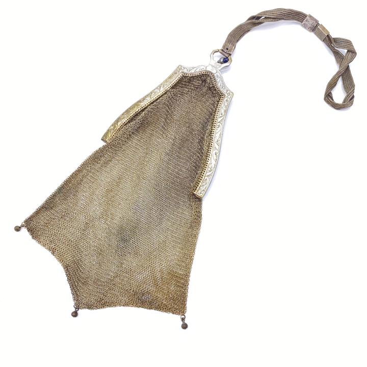 Antique Whiting & Davis Silver Mesh Bag (1 of 5)
