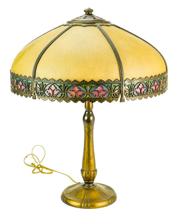 Vintage Handel Lamp Shade w Bronze Base (1 of 5)